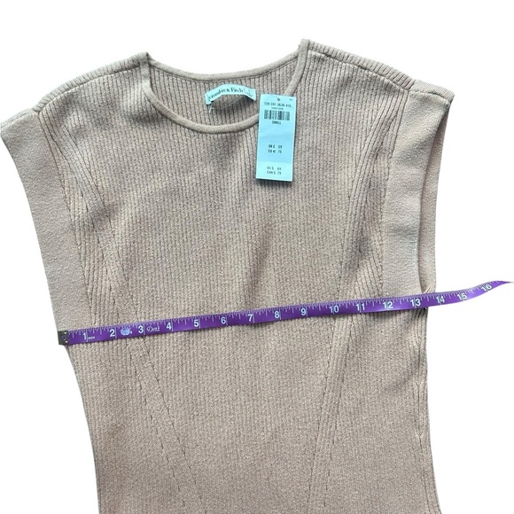 Abercrombie & Fitch Dress Women's Small Tan Knit Mini Sleeveless Bodycon NWT - Picture 10 of 12